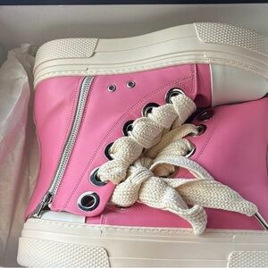 Stylish Pink High-Top Sneakers